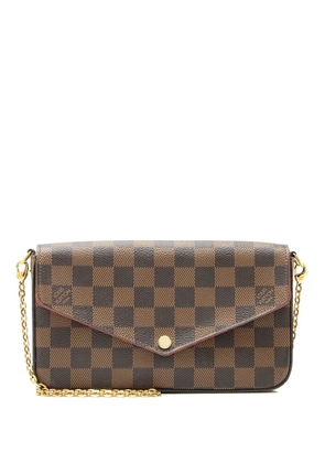 Louis Vuitton Pre-Owned 2018 Pochette Félicie Damier chain clutch bag - Brown