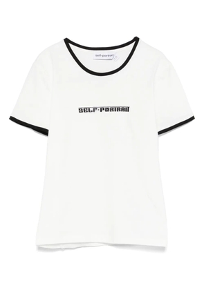 Self-Portrait jersey T-shirt - White