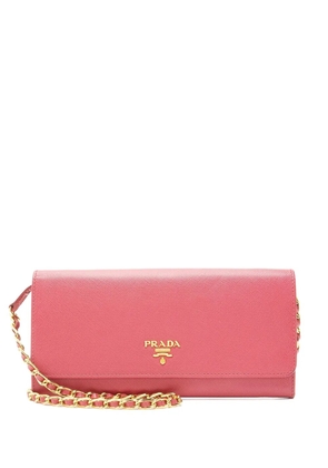 Prada Pre-Owned Saffiano chain wallet - Pink
