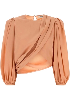 Chloé draped-detail blouse - Orange