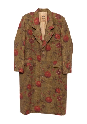Uma Wang pomegrante-print coat - Brown