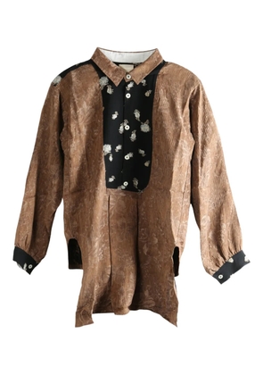 COMMUNS floral print buttoned shirt - Brown