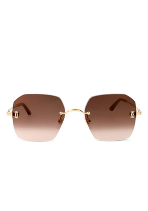 Cartier Eyewear geometric sunglasses - Gold
