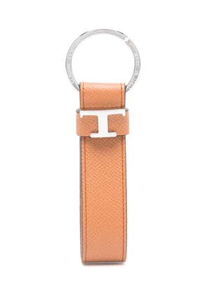Tod's Timeless-logo leather keyring - Neutrals