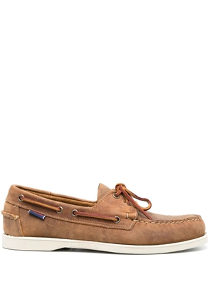 Sebago leather boat shoes - Brown
