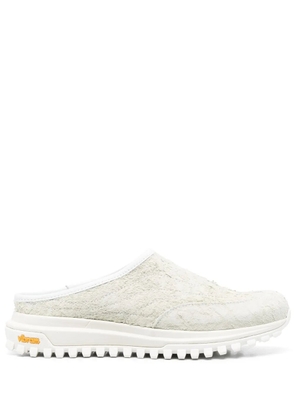 Diemme Maggiore crackled leather slides - Neutrals