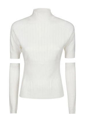 HINNOMINATE ribbed mock-neck sweater - White