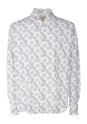 4FF floral-print shirt - White