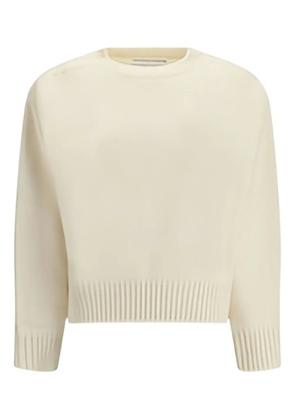 SA SU PHI crew-neck knitted sweater - White