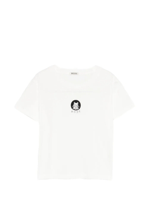 BODE round-neck cat-detail T-shirt - White