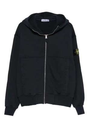 Stone Island zip-fastening cotton hoodie - Blue