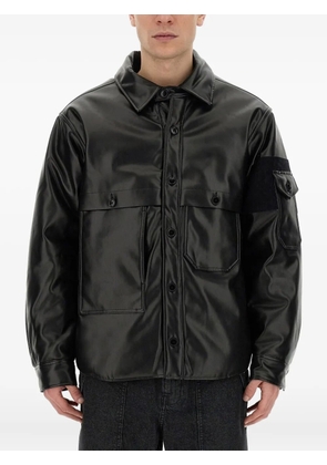 AIE flap-pocket buttoned overshirt - Black