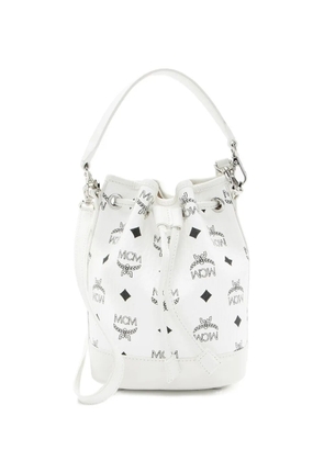 MCM Pre-Owned Visetos Dessau bucket bag - White