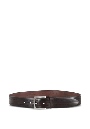 Orciani rectangular leather belt - Brown