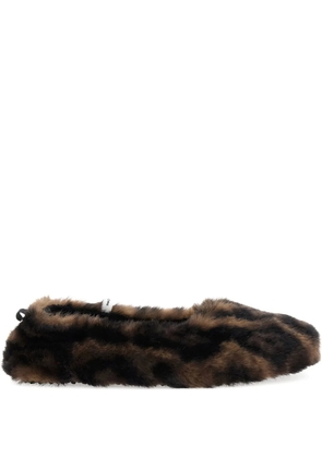 Apparis animal-print ballet flats - Brown