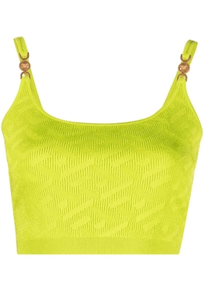 Versace Medusa-motif knitted top - Green