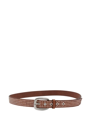 Golden Goose studded leather belt - Brown