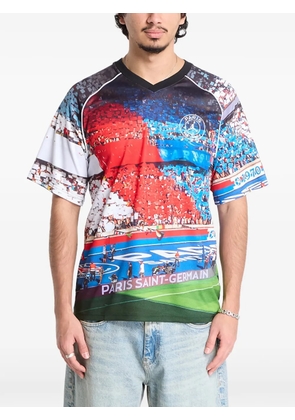 Jordan Paris Saint-Germain V-neck printed T-shirt - Blue