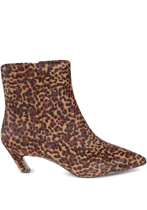 Ash 50mm Vicky leopard-print boots - Brown