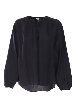 ASPESI balloon-sleeve tie-neck top - Blue