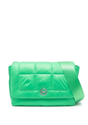 Michael Michael Kors logo-plaque quilted crossbody bag - Green