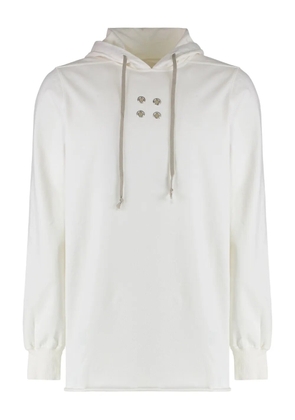 Rick Owens DRKSHDW eyelet-detail hoodie - White