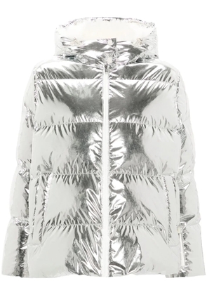 Yves Salomon hooded puffer jacket - Silver
