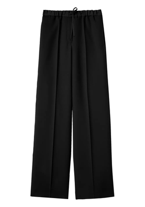 Jil Sander drawstring wool straight-leg trousers - Black