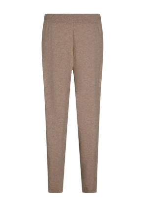 Malo elastic-waistband cashmere straight-leg trousers - Brown