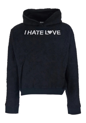 JORDANLUCA fixed hood print hoodie - Black