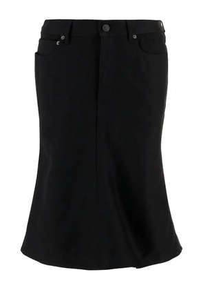 Balenciaga godet denim skirt - Black