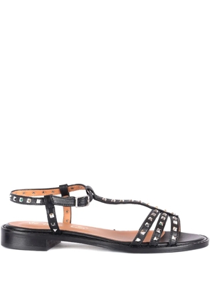 Via Roma 15 studded leather sandals - Black