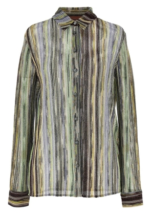 Missoni striped lamé shirt - Green