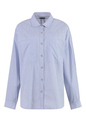 MOTHER striped-pattern cotton shirt - Blue