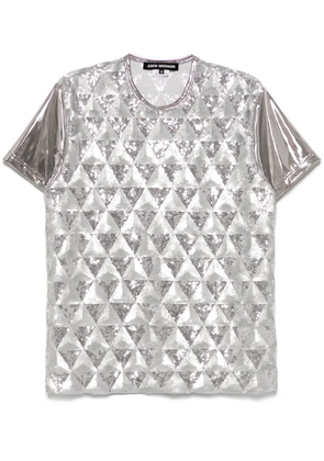 Junya Watanabe sequin-embellished T-shirt - Silver