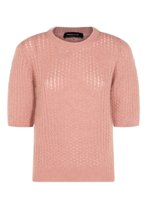 Fabiana Filippi textured short-sleeve sweater - Pink