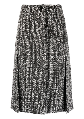 Lanvin textured-finish mid-rise skirt - Black