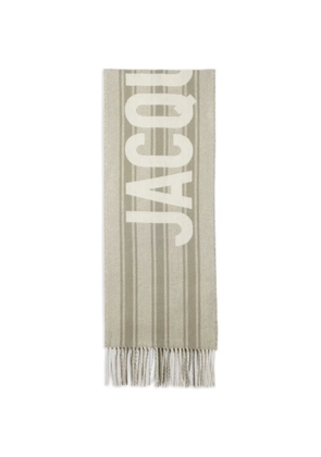 Jacquemus striped logo scarf - Neutrals