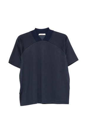 6397 panelled collar T-shirt - Blue