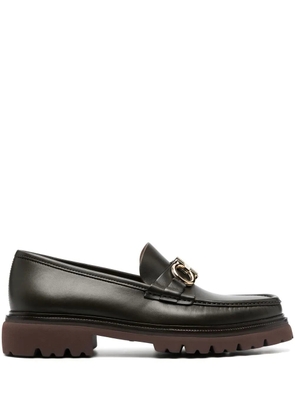 Ferragamo Gancini chunky leather loafers - Brown