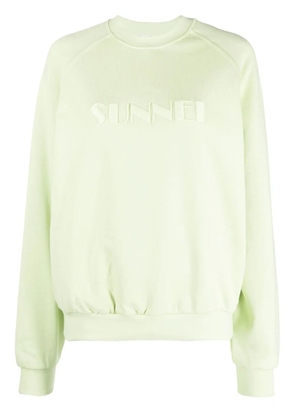 Sunnei embroidered-logo detail sweatshirt - Green