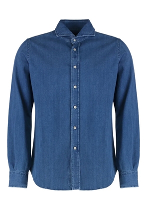 Moorer buttoned denim shirt - Blue