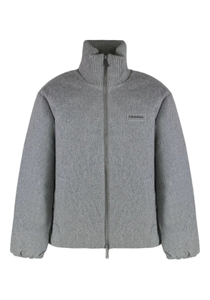 Calvin Klein quilted high-neck jacket - Grey