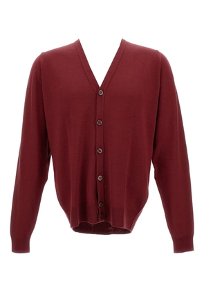John Smedley V-neck button-up cardigan - Red