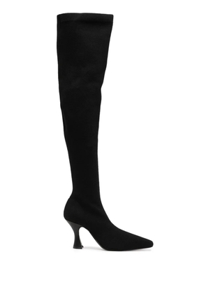 NEOUS 80mm leather knee boots - Black