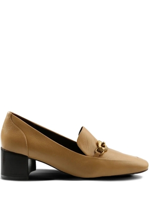 Tory Burch Jessa chain-embellished block-heel pumps - Brown