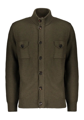 Moorer Dominic-HN chest-pocket button-up cardigan - Green
