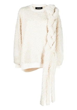 Melitta Baumeister braid-detail fleece sweatshirt - White