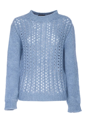 DONDUP mock-neck embroidered sweater - Blue