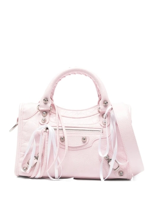Balenciaga Le City studded ribbons tote bag - Pink